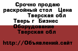 Срочно продаю раскройный стол › Цена ­ 75 000 - Тверская обл., Тверь г. Бизнес » Оборудование   . Тверская обл.